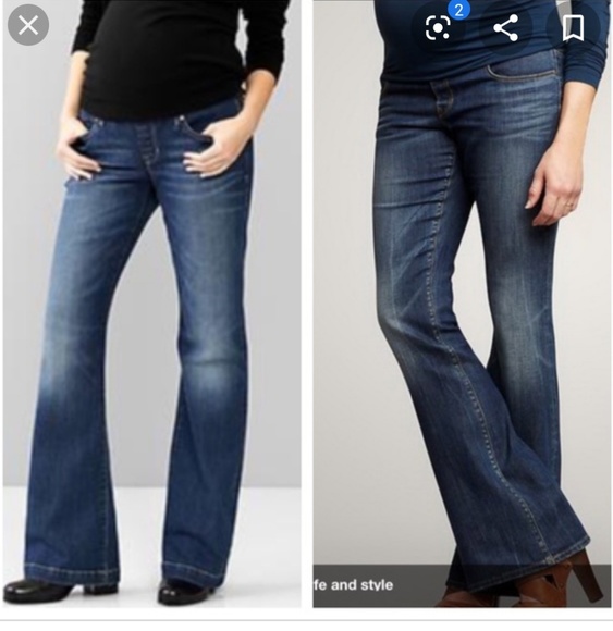 GAP Denim - GAP Maternity Sexy Boot Demi Panel Dark Jeans 0S